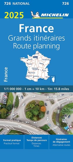 Carte Nationale France - Grands itinéraires 2025