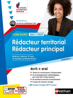 Concours rédacteur territorial et rédacteur principal - catégorie B (édition 2021/2022)