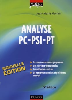 Analyse - pc-psi-pt - cours et exercices corrigés