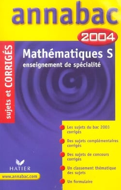 Annabac Tome 00019 : enseignement de specialite - sujets corriges (édition 2004)