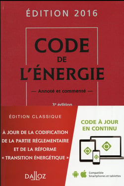 CODE DE L'ENERGIE 2016 COMMENTE