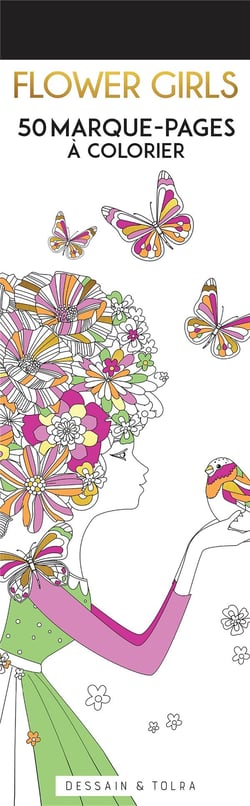 Marque-pages flower  girls - marque-pages a colorier