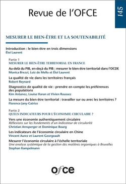 Revue de l'OFCE n.145 : mesurer le bien-être et la soutenabilité