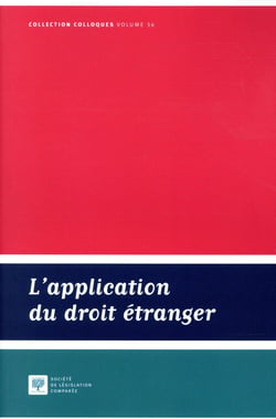 L APPLICATION DU DROIT ETRANGER