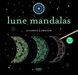 Lune mandalas - 10 cartes à gratter