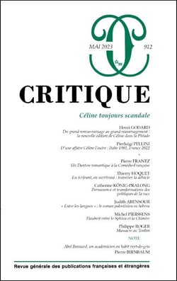 Revue Critique n.912 : Céline toujours scandale