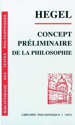 Concepts préliminaires de la philosophie