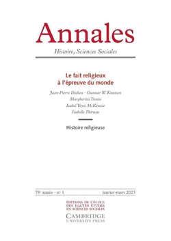 Revue Annales n.78 : Le fait religieux à l'épreuve du monde (édition 2023)