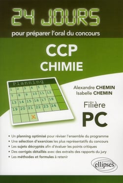 Chimie 24 jours pour preparer l'oral du concours ccp - filiere pc