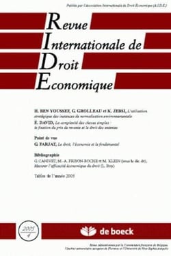 Revue internationale de droit économique n.2005/4