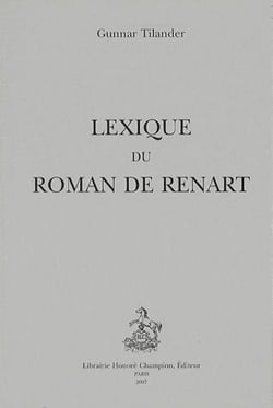 Lexique du roman de renart