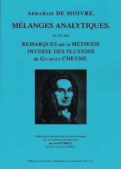 Mélanges analytiques - remarques sur la méthode inverse des fluxions de georges cheyne