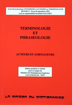 Terminologie et phraseologie