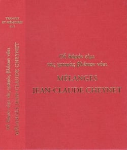 Mélanges Jean-Claude Cheynet