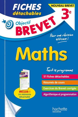 Objectif brevet : maths - 3e - fiches détachables