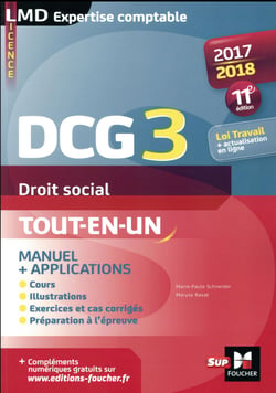 Dcg 3 - droit social - manuel et applications (édition 2017/2018)