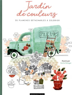 Jardins de couleurs - 35 planches détachables à colorier