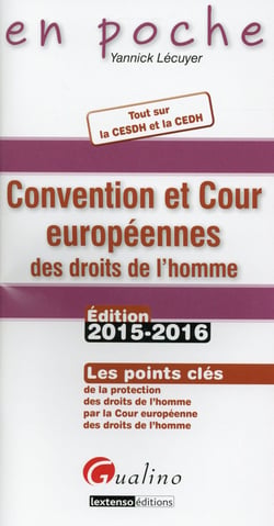 convention et cour européennes des droits de l'homme 2015-2016