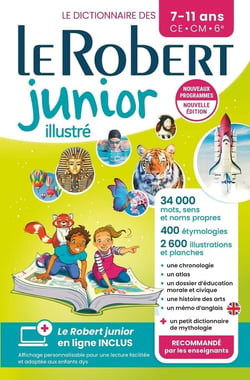 Le Robert junior : illustré + son dictionnaire en ligne (édition 2024)