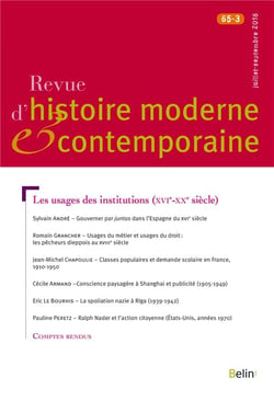 Revue d'Histoire Moderne et Contemporaine n.65-3