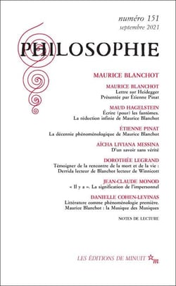 Revue Philosophie n.151 : Maurice Blanchot