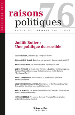Revue raisons politiques n.76 : Judith Butler et les politiques du sujet