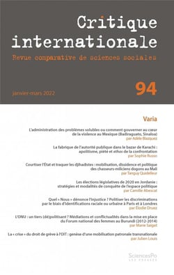 Revue critique internationale n.94 (édition 2022)