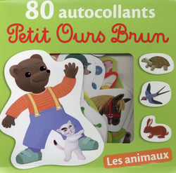 Autocollants petit ours brun les animaux
