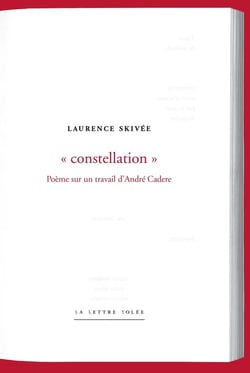 Constellation : poème sur un travail d'André Cadere