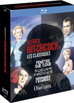 Alfred Hitchcock, les classiques : Fenêtre sur cour + Sueurs froides + Psychose + Les Oiseaux
