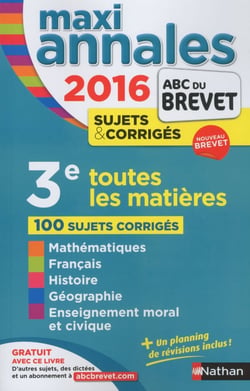 Maxi-Annales Abc Brevet  2016