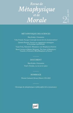 Revue de métaphysique et de morale n.2 : Métaphysique des sciences (édition 2025)