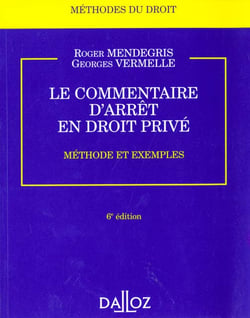 Le commentaire d'arret en droit prive