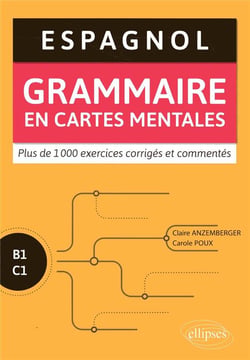 Espagnol - B1-C1 - grammaire en cartes mentales - avec exercices corrigés commentés