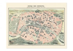 Carte nouveau Paris monumental : Géographie nostalgique