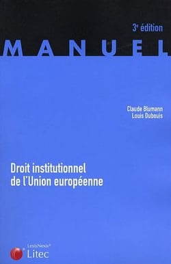 DROIT INSTITUTIONNEL DE L'UNION EUROPEENNE