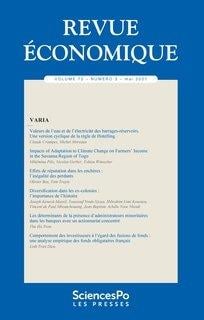 Revue économique n.72 : varia