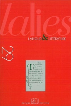 REVUE LALIES n.29 : revue lalies Tome 29