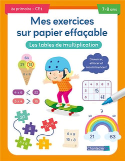 Mes exercises sur papier effaçable : les tables de multiplication