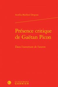 Présence critique de gaëtan picon - dans l'ouverture de l'oeuvre