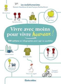 Vivre avec moins pour vivre heureux ! 100 actions en infographies pour agir au quotidien