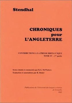 Chroniques pour l'Angleterre : contributions à la presse britannique t.4 - 1824-1825