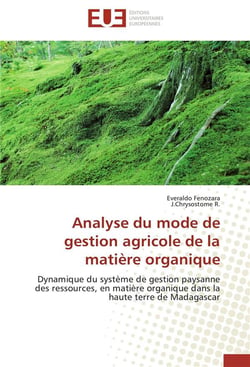 Analyse du mode de gestion agricole de la matiere organique