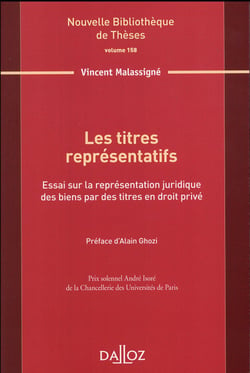 Les titres représentatifs - essai sur la représentation juridique