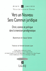 Vers un nouveau sens commun juridique - vol39 - droit, science et politique dans la transition parad