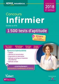 Concours infirmier - entrée en ifsi - 1500 tests d'aptitude (concours 2018)