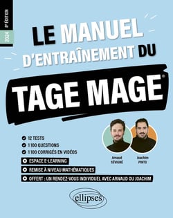 Le manuel d'entraînement du Tage Mage : 12 tests blancs + 1100 questions + 1100 vidéos (édition 2024)