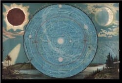 Éclipse, lune et météorites