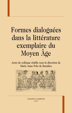 Formes dialoguées dans la littérature exemplaire du moyen age