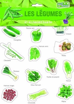 Les légumes - 65 autocollants
